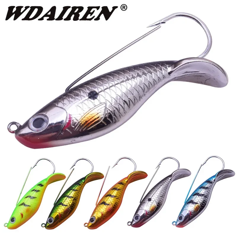 1 Pc Winter Ice VIB Fishing Lure with Anti Grass Hook 8.5cm 21.5g Metal Spoon Spinner Vibration Hard Bait Wobblers Pesca Tackle