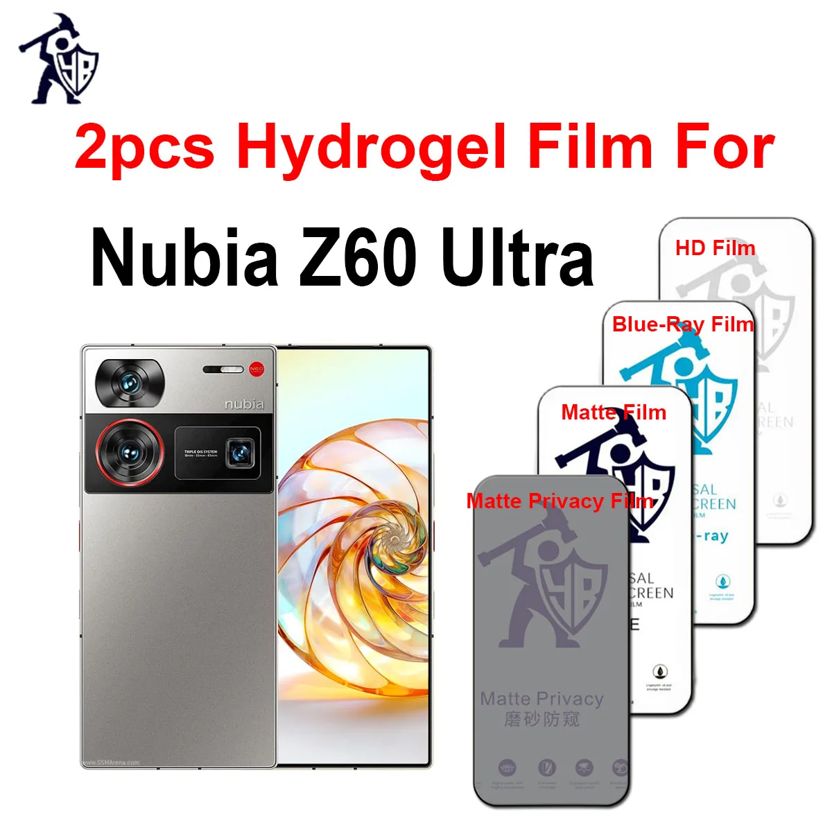 2pcs Matte Screen Protector For Nubia Z60 Ultra Full Cover HD Anti Spy Privacy Matte Protection Screen Protector Cover Film