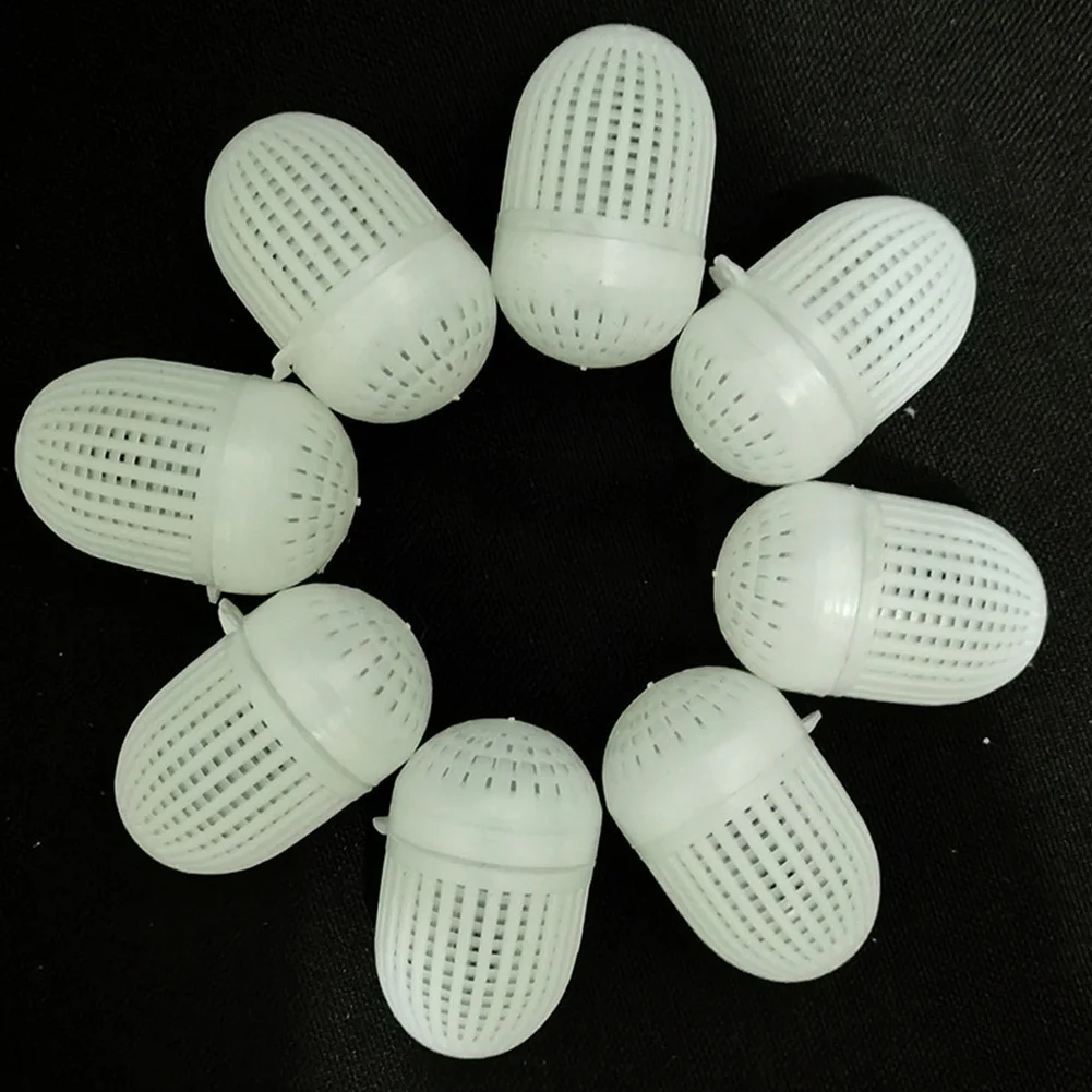 10pcs Carp Fishing Bait Cage Luminous Fishing Bait Trap Basket Attract Fish Shrimp Earthworm Tackle Accessories Tool