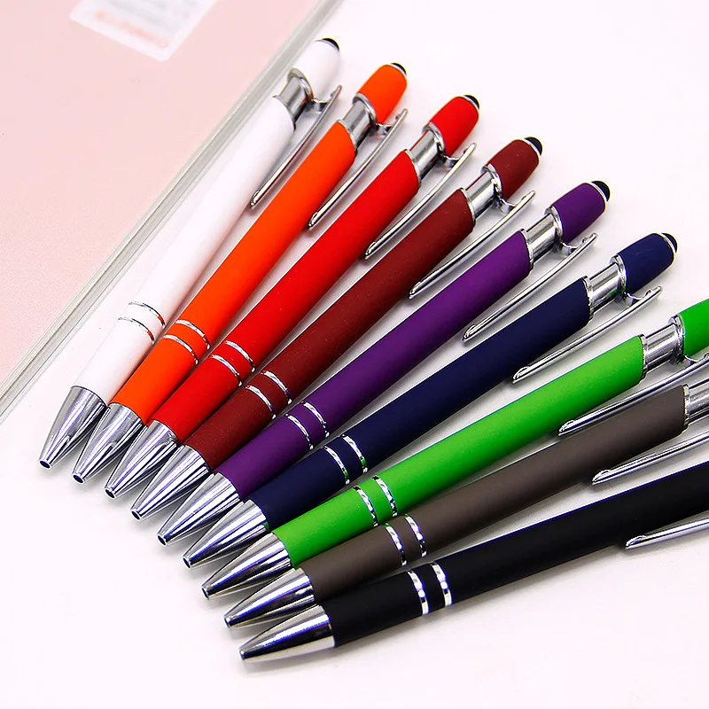 Metal Push Pen Aluminum Pole Maggi Capacitive Touch Ballpoint Handwriting Touch Screen Signature