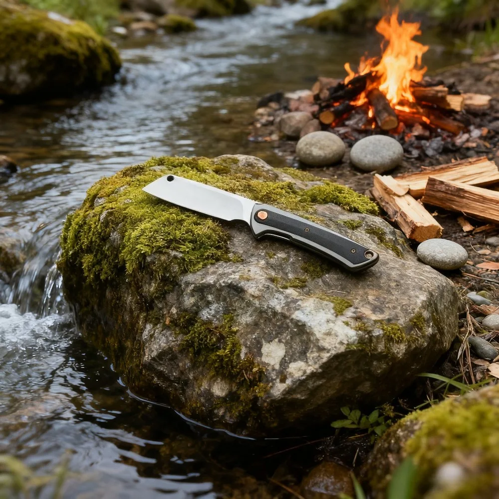 2025 صلابة عالية التخييم سكين جيب D2 شفرة الألومنيوم مع G10 مقبض في الهواء الطلق التكتيكية الدفاع عن النفس السكاكين سكاكين الصيد