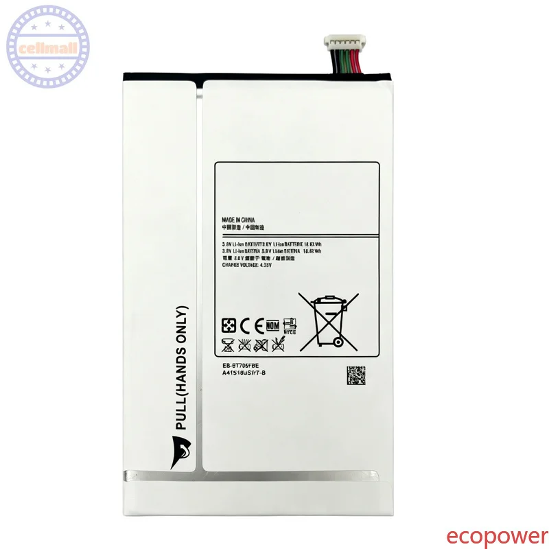 4900mAh Replacement Tablet Battery EB-BT705FBE EB-BT705FBC For Samsung Galaxy Tab S 8.4 T700 T701 T705 SM-T705+Free Tool Kits