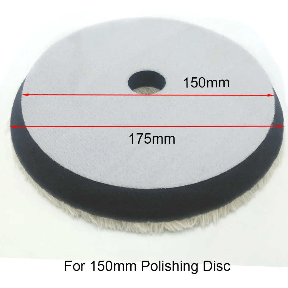 3 pcs Self-adhesive Wool Plush Discs Felt Wheel Polishing Grinding Wheel Head Pad for Car Machine Polisher 150mm