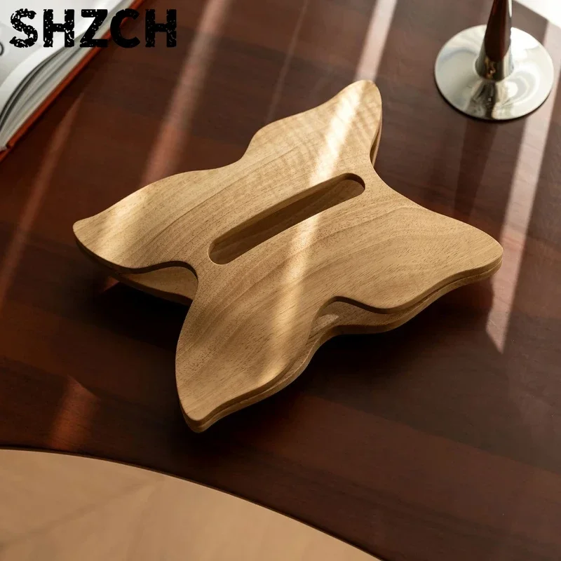 European Style Solid Wood Tissue Box Organizer Coffee Table/Bedside Decoration Minimalist Home Staging Display Tissue Boxes