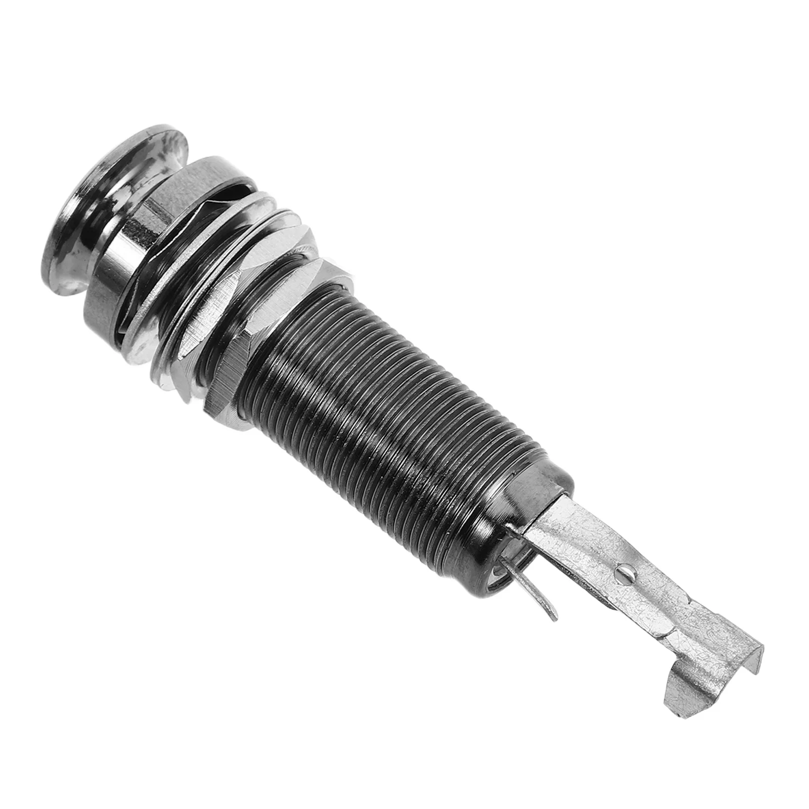 

End Pin Jack 6.35Mm Metal Output Socket For Electric Acoustic Guitar Flush Mount Cylinder Jack Guitar Parts Instrument Repair