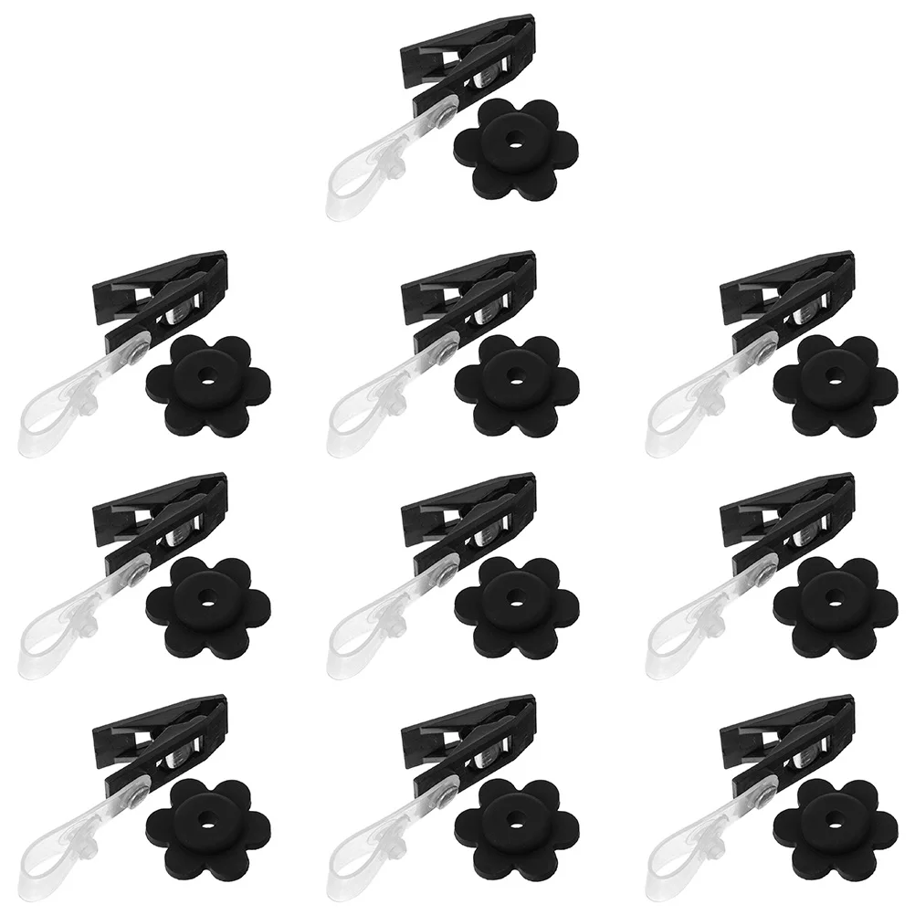

Windproof Jacket Set Garden Flag Clamps Clip Paint Clips for Flagpole Holders Plastic Stand