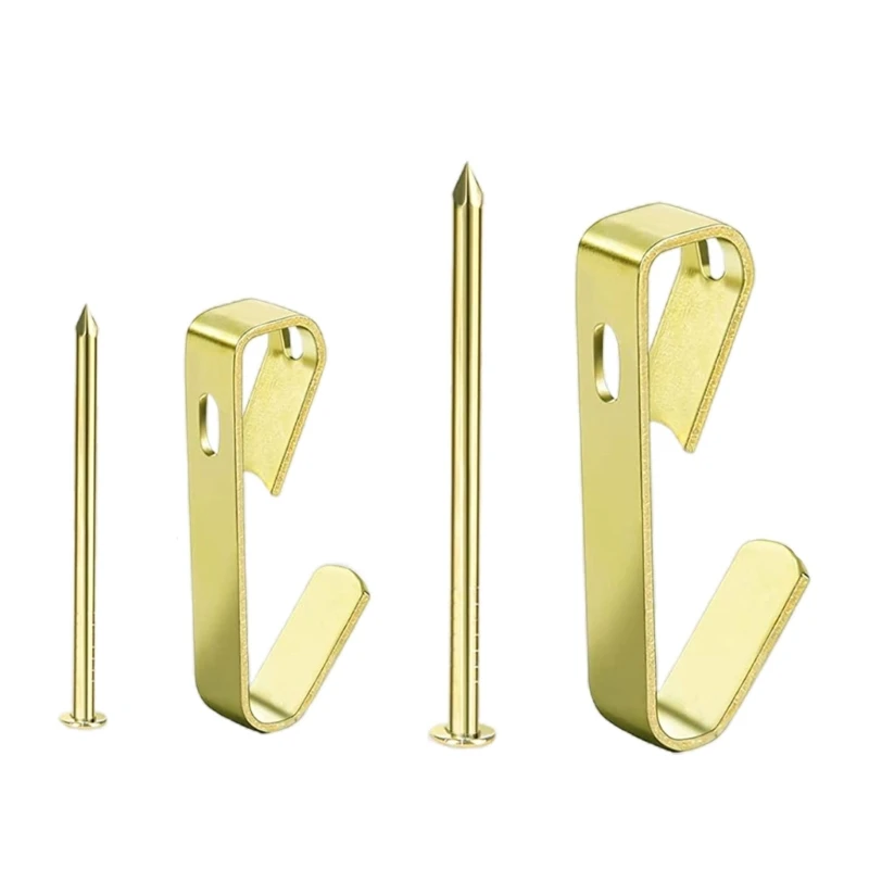 

120x/set Reliable Picture Hook Professional Metal Picture Hanger Golden Hardware