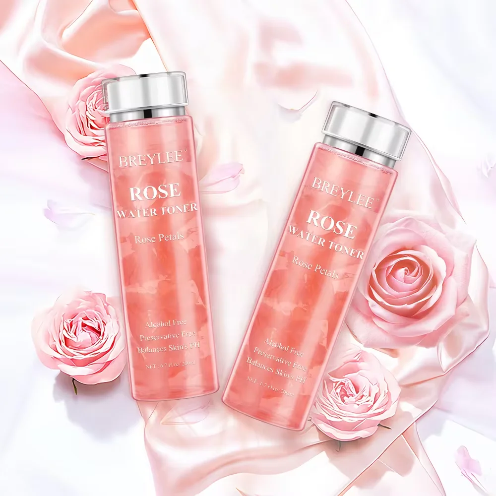BREYLEE Rose Water Toner Face Toner Essence Repair Smooth Watery Skin 200ML X 5PCS