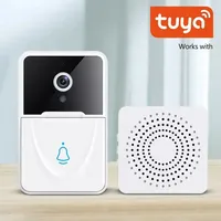 Video Doorbell 1080P HD Visual Wireless Tuya Smart Security Doorbell Camera with Night Vision and Audio for Home System Security