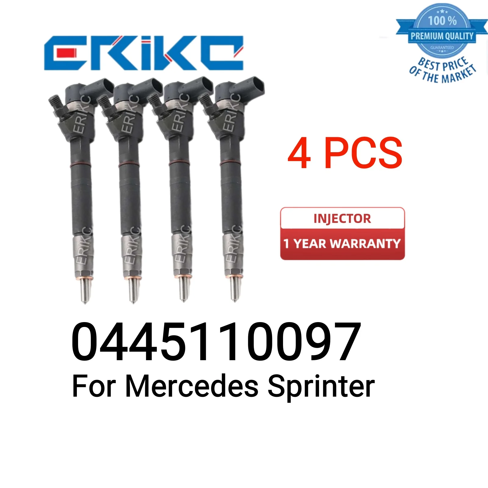 

4 PCS 0445110097 Injector Nozzle 0 445 110 097 Diesel Injectors 0445 110 097 Standard Fuel Inejctor for Mercedes Sprinter