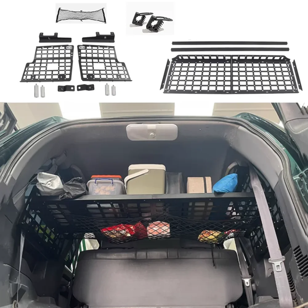 

For Toyota Land Cruiser Prado LC90 LC95 1996-2002 Car Rear Trunk Molle Storage Panel Organizer Car Accessories