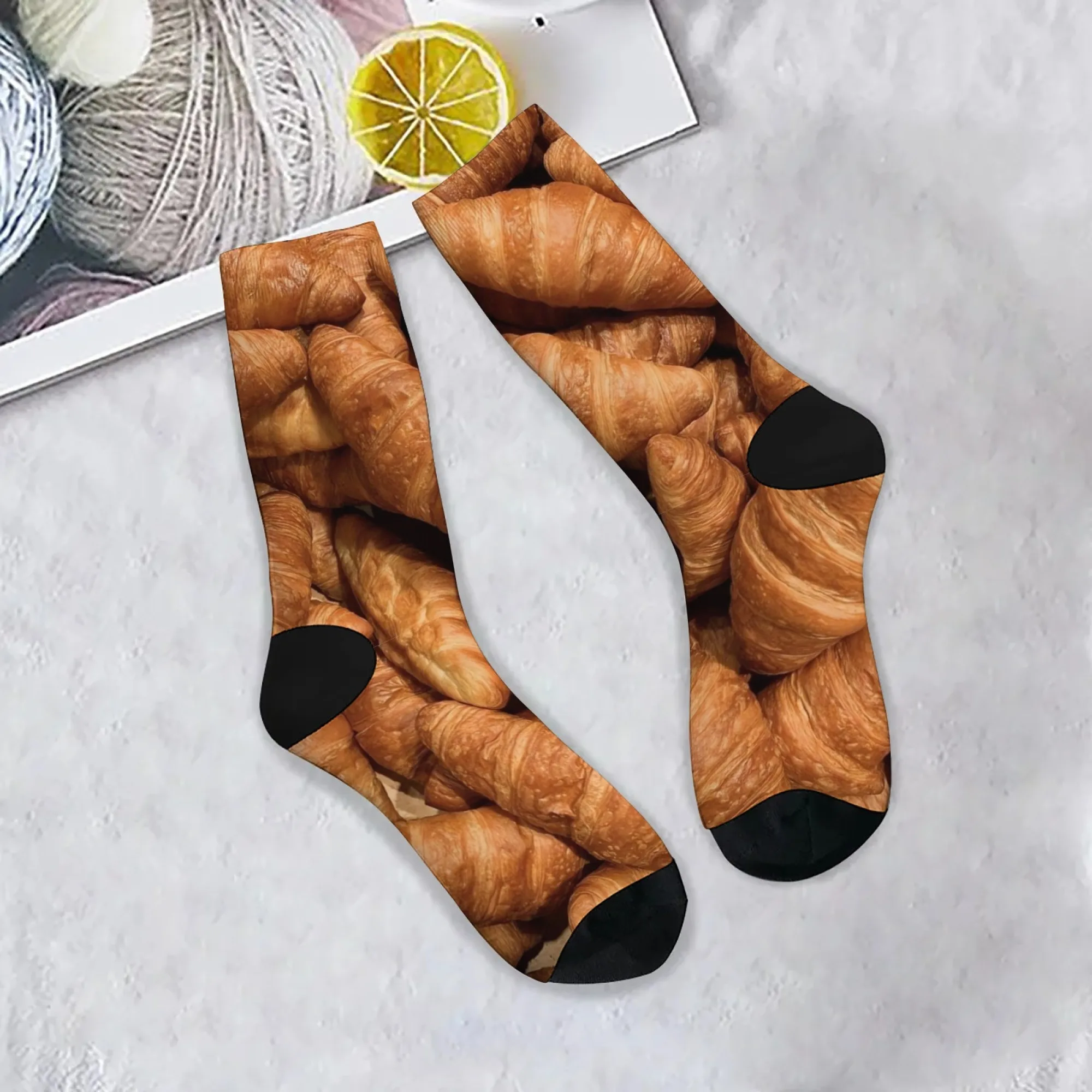 الجدة الكرواسون الرجال الجوارب مضحك سعيد الرجال الجوارب مجنون التصميم الإبداعي الشارع الهيب هوب الرجعية الاتجاه الجوارب هدية حفلة عادية #6