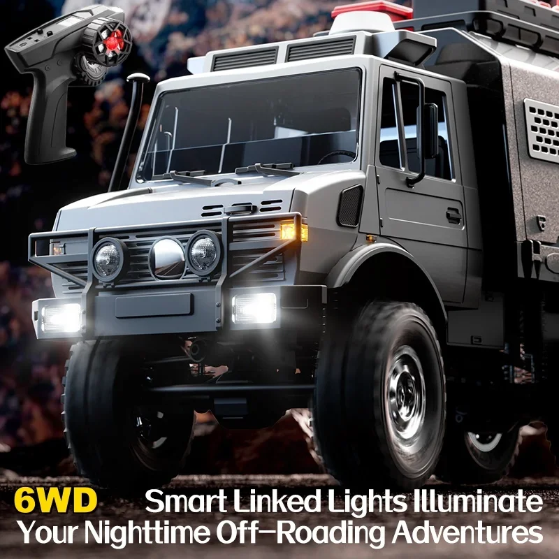 Cross Carriages Climbing Rescue Crawler 1:18 RC Car 2.4G Remote Control Six-Wheel Vehicle Climbing Transport Rescue Crawler Car