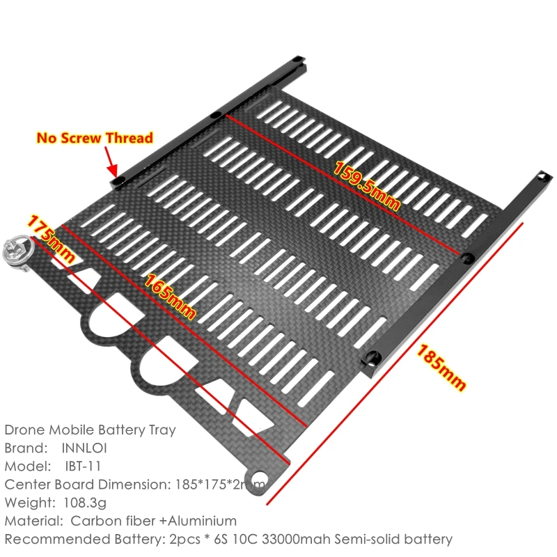 XAERO Quick Install Battery Slide Tray with Guide Rail Mobile Board for 22000mAh 33Ah Drone Battery