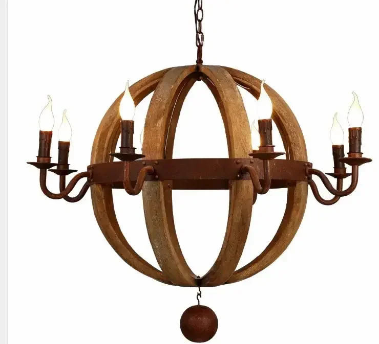 American style country Baroque ball chandelier personality homestay bedroom dining room decoration