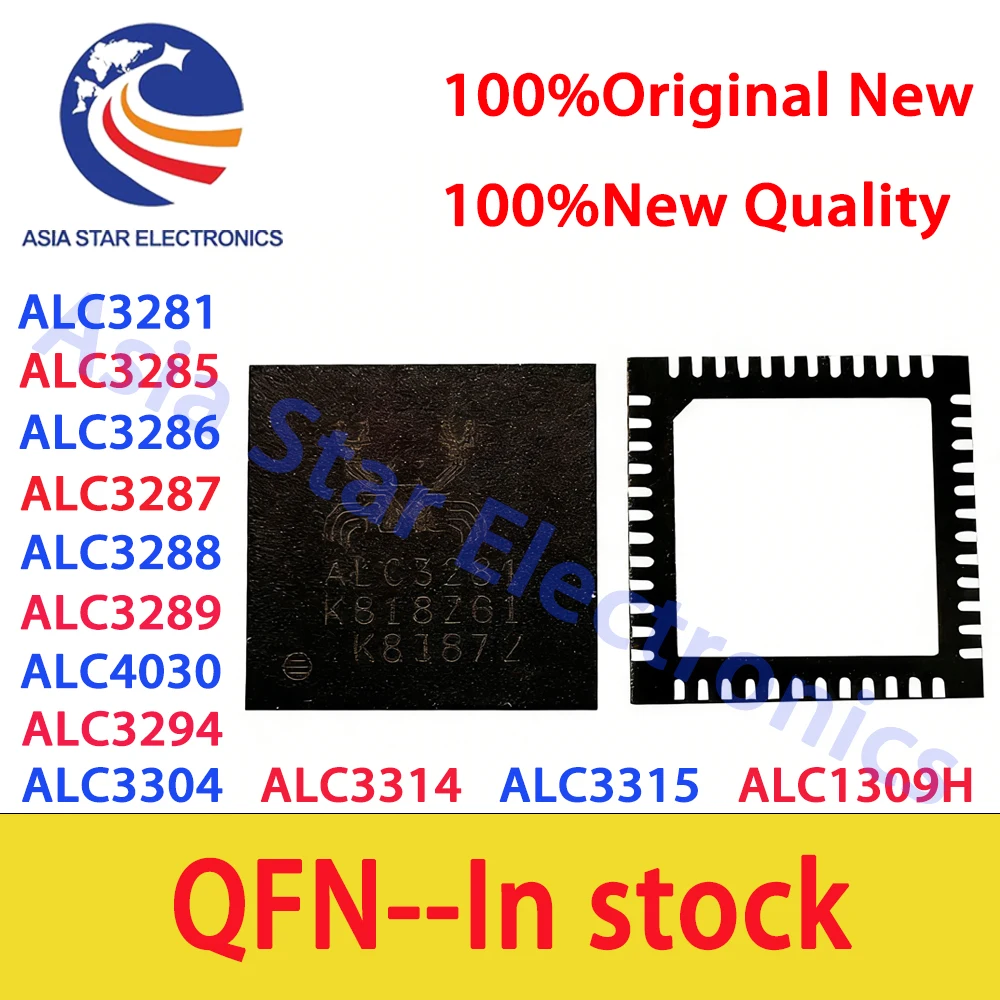 (1piece) 100% New ALC3281 ALC3285 ALC3286 ALC3287 ALC3288 ALC3289 ALC4030 ALC3294 ALC3304 ALC3314 ALC3315 ALC1309H QFN Chipset