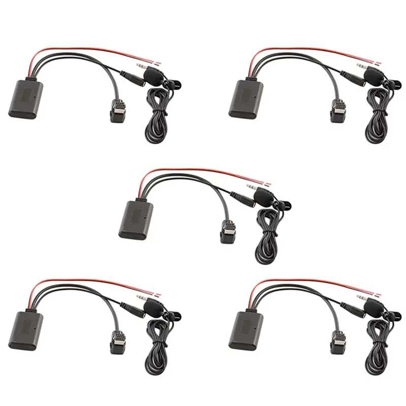 A03Z-5X Car Bluetooth 5.0 Aux Cable Microphone Handsfree Mobile Phone Free Calling Adapter For Pioneer Radio IP-BUS P99 P01