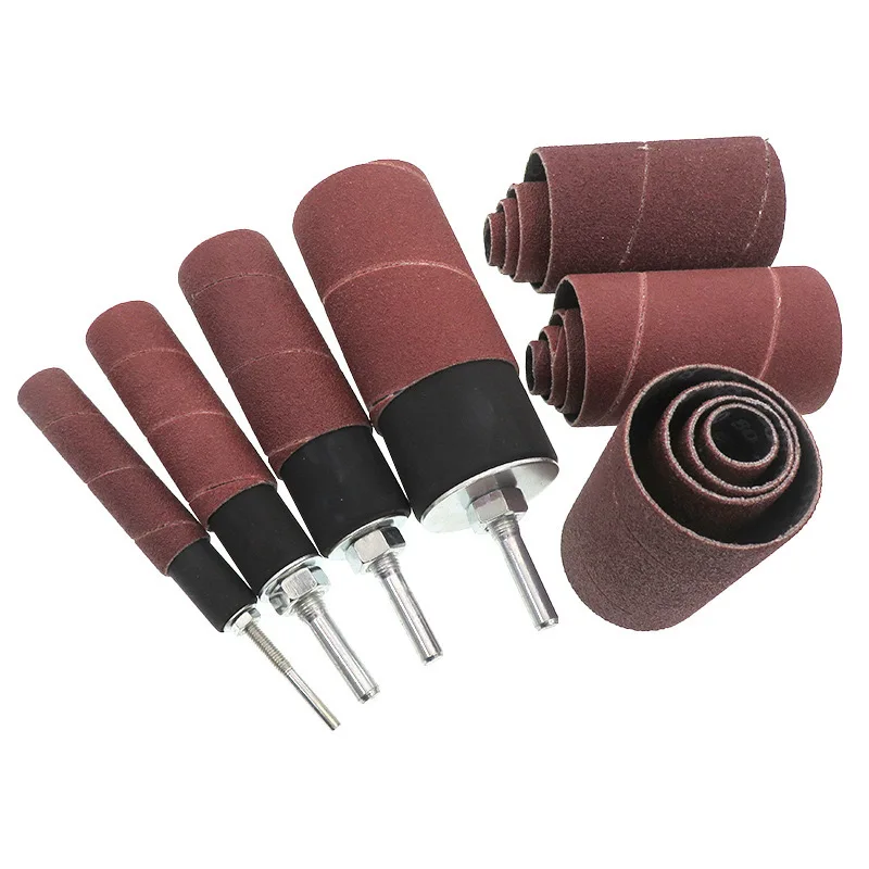 Set di anelli di levigatura da 20 pezzi Accessori per smerigliatrice elettrica Anello di carta abrasiva combinato Testa di molatura per lucidatura di metalli in legno