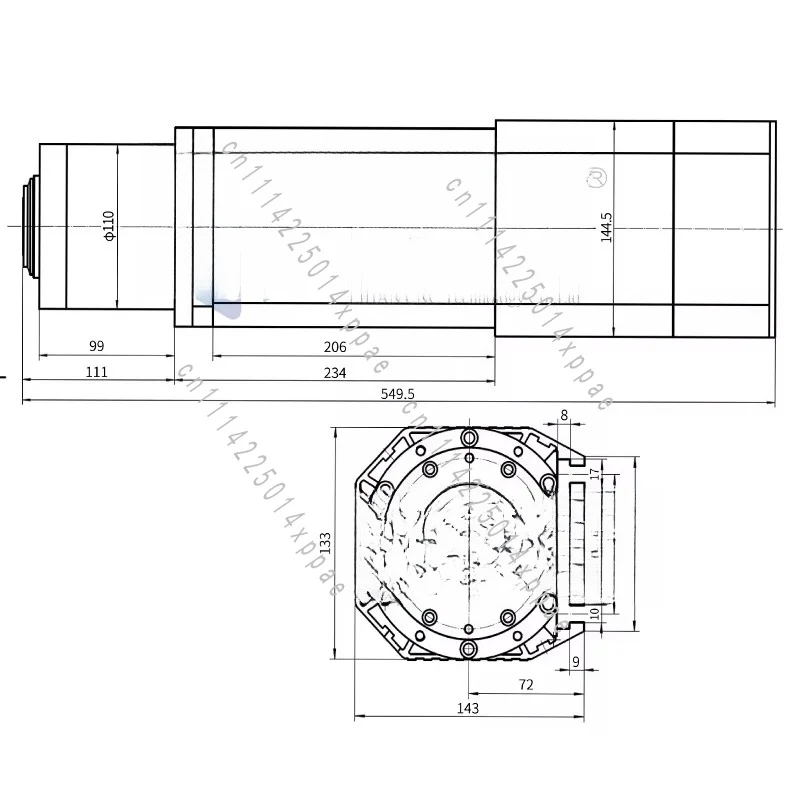 9kw Atc Cnc Machine Spindle 9kw Cnc Router Spindle Motor High Speed Spindle Motor