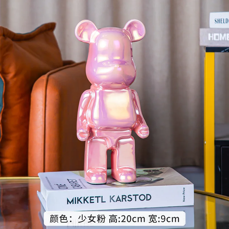 Figura de Bearbrick, hucha de cerámica, oso violento, adornos de Bearbrick, colecciones, muñecas, decoración de habitación, regalo, 400%