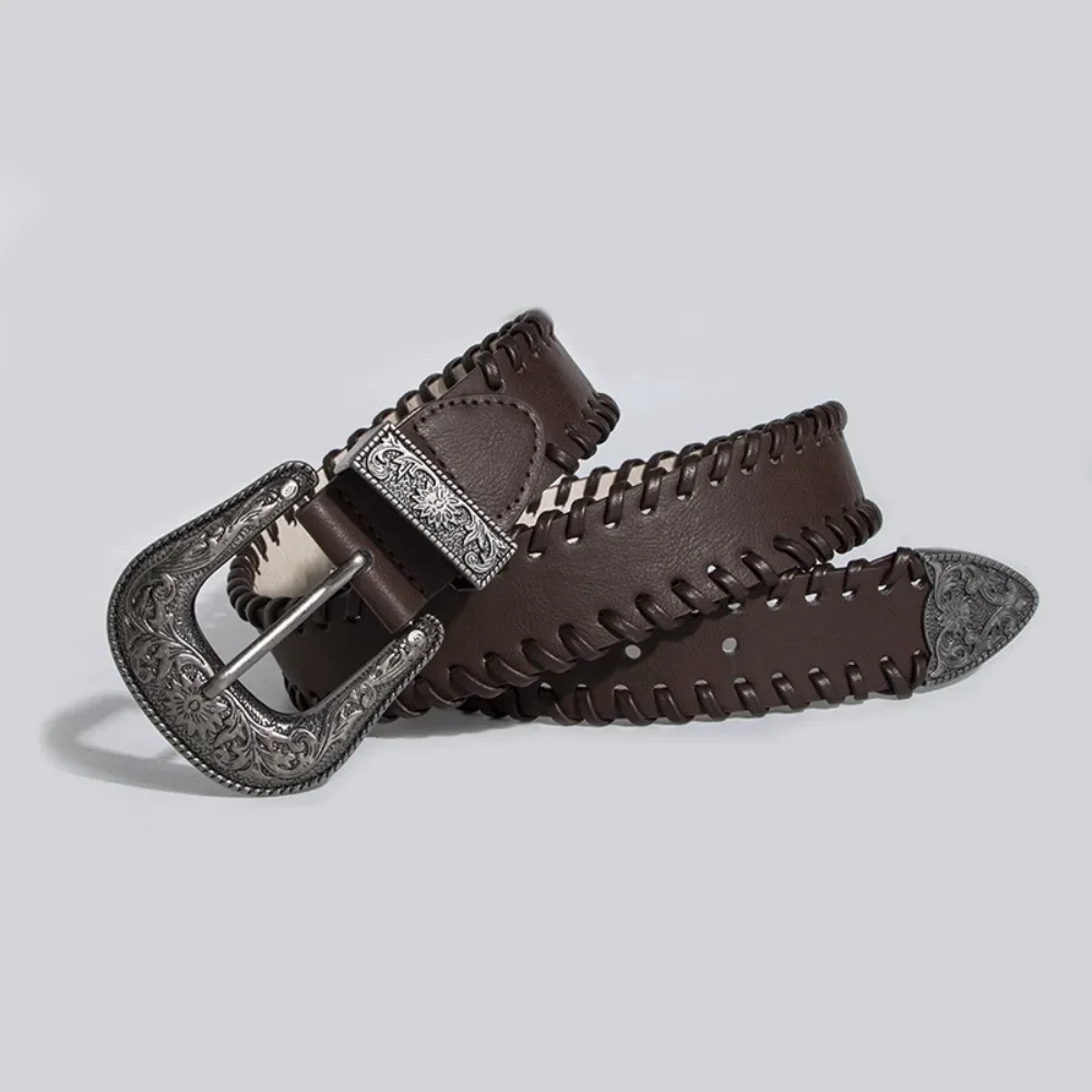 شخصية خمر الخيوط حزام جديد لون القهوة الخصر الديكور خمر حزام متعدد الاستخدامات