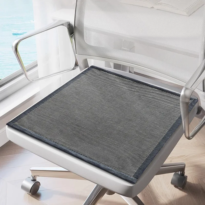 Ice Silk  Cushion Breathable Office Computer Chair Pad Anti-Slip Summer Cooling Car  Mat Positive Rich Brand Bedding