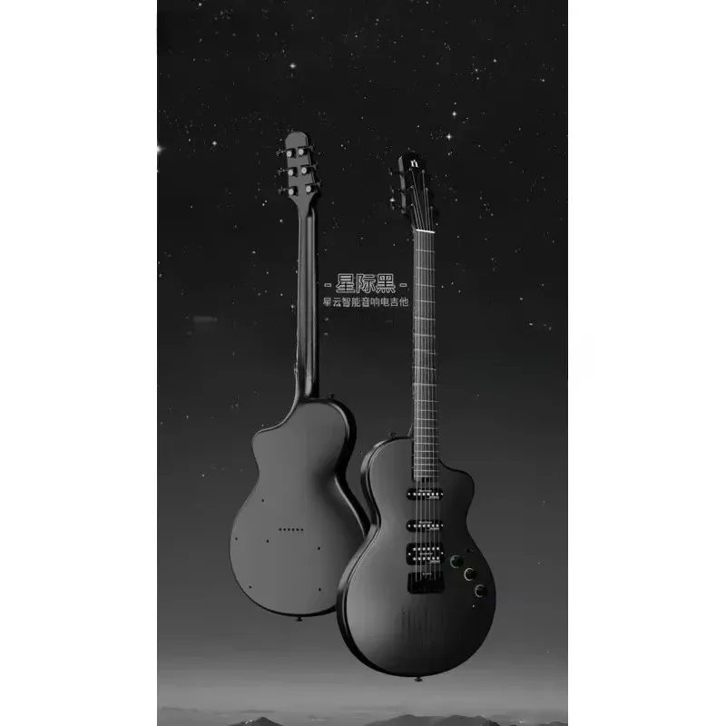 39Inch Carbon Fiber One-piece Acoustic Guitar Lightweight Folk Guitar for Beginner Intermediate 6 String Music Instrument