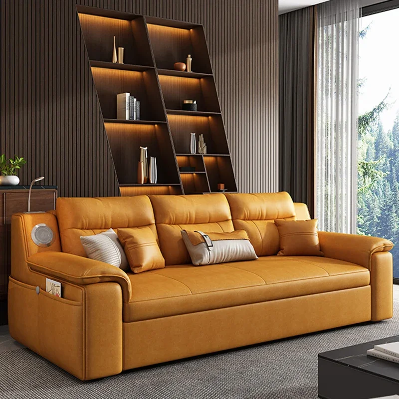 

Электрический диван-кровать в скандинавском кремовом стиле, современный роскошный дизайнерский простой диван, комфортная мебель для гостиной, Divano Letto FYES