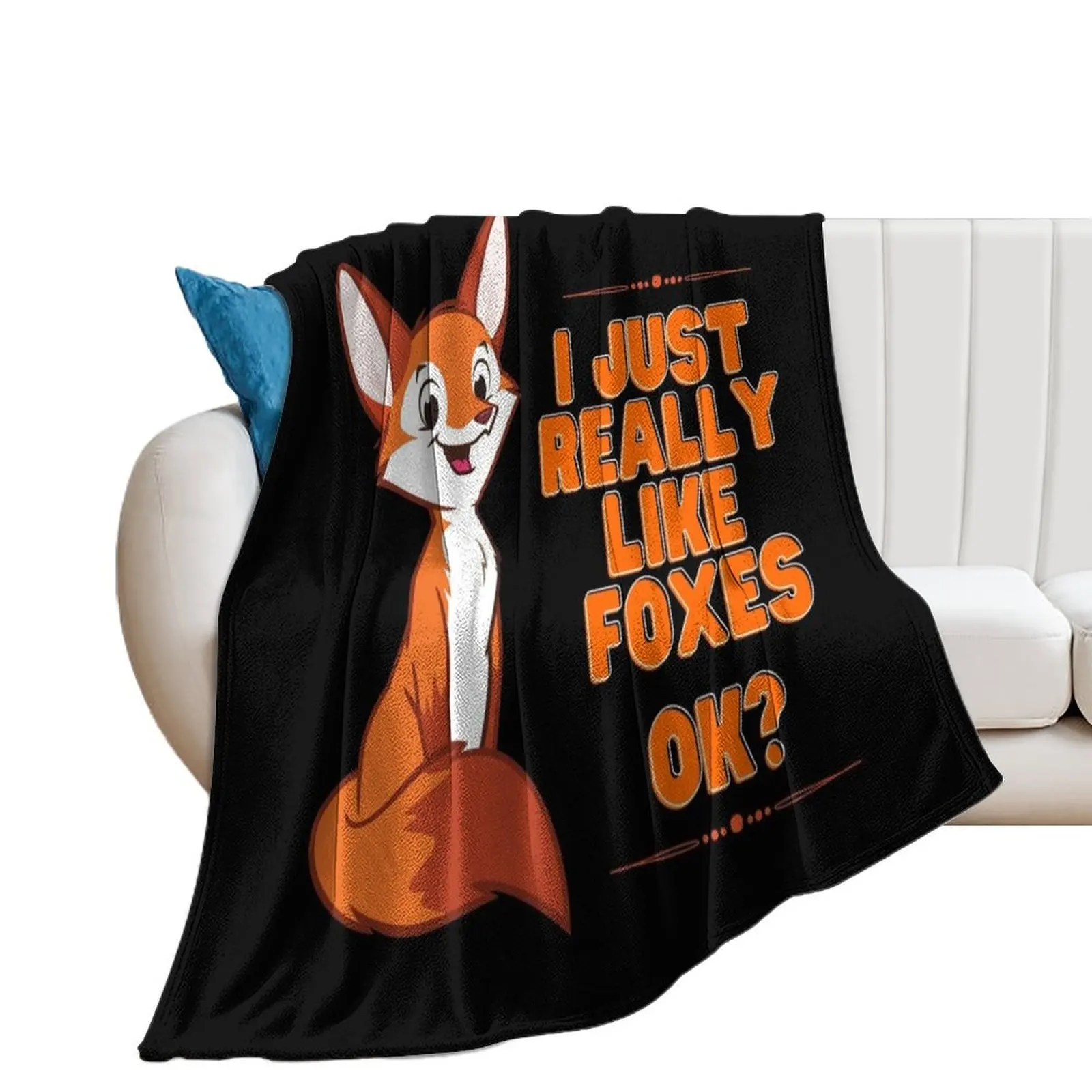 

I Just Really Like Foxes Ok Throw Blanket Soft Plush Plaid Giant Sofa Blankets