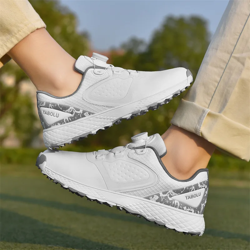 LiXingMing Golf Shoes Women White Waterproof Spikeless Men Golf Sport Shoes Couple Teenager Training Golfer Competition Sneakers