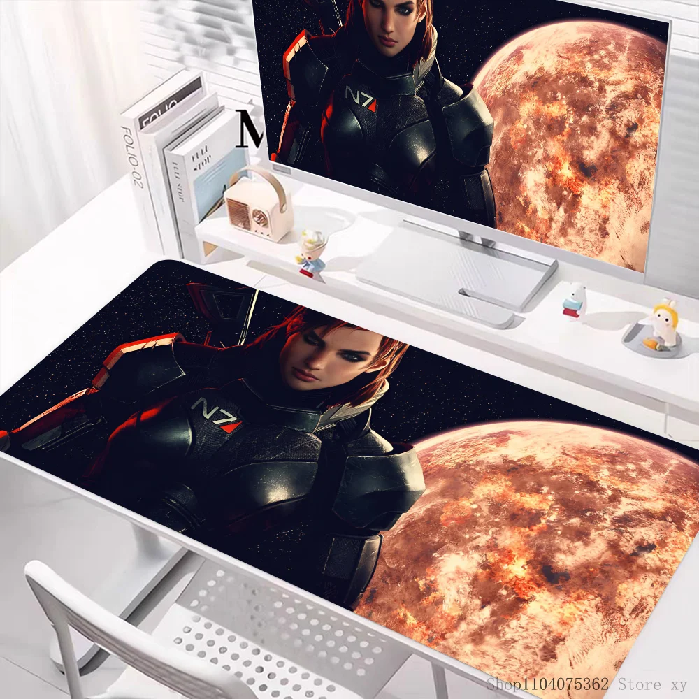 Mass Effect N7 Mousepad Mouse Mat Desk Mat With Pad Gaming Accessories Prime Gaming XXL Keyboard Pad Padding Mat