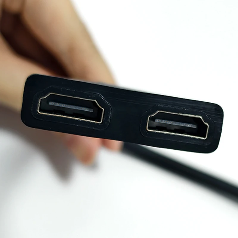 

1PCS For Laptop TV Monitor HDMI Splitter Adapter Cable 1 Male To Dual HDMI-compatible 2 Way Female Y Splitter Cable 1 in 2 Out