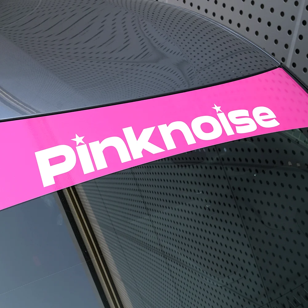 

Pinknoise with Star Car Stickers JDM Style Auto Front and Rear Windshield Windscreen Waterproof Vinyl Decals Banner Decoration