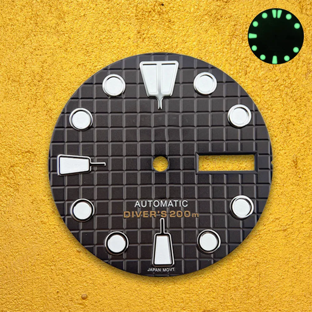 28.5 مللي متر S شعار C3 الأخضر مضيئة صالح NH36/4R36 الحركة التلقائية الهاتفي أحدث أنماط ساعة تعديل الملحقات