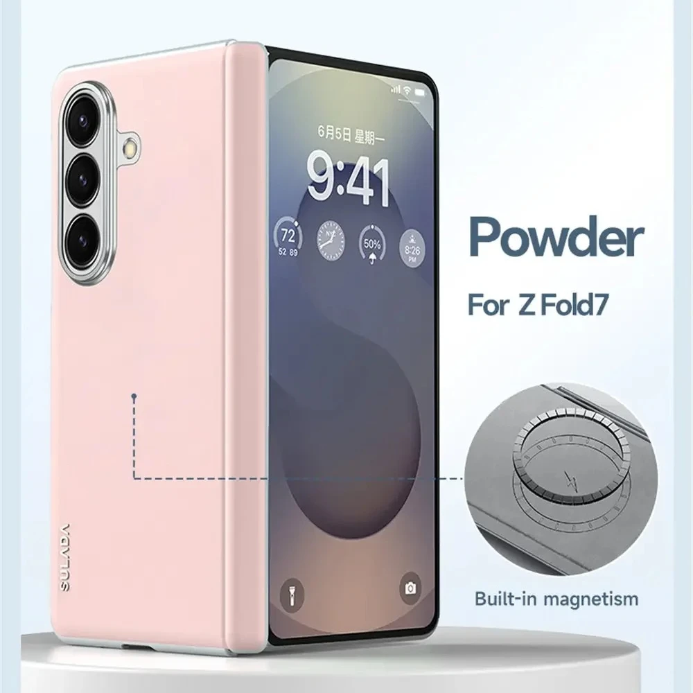 

Высококачественный кожаный чехол премиум-класса из жидкой кожи для Samsung Galaxy Z Fold 7, противоударный чехол с магнитной зарядкой и защитой от отпечатков пальцев