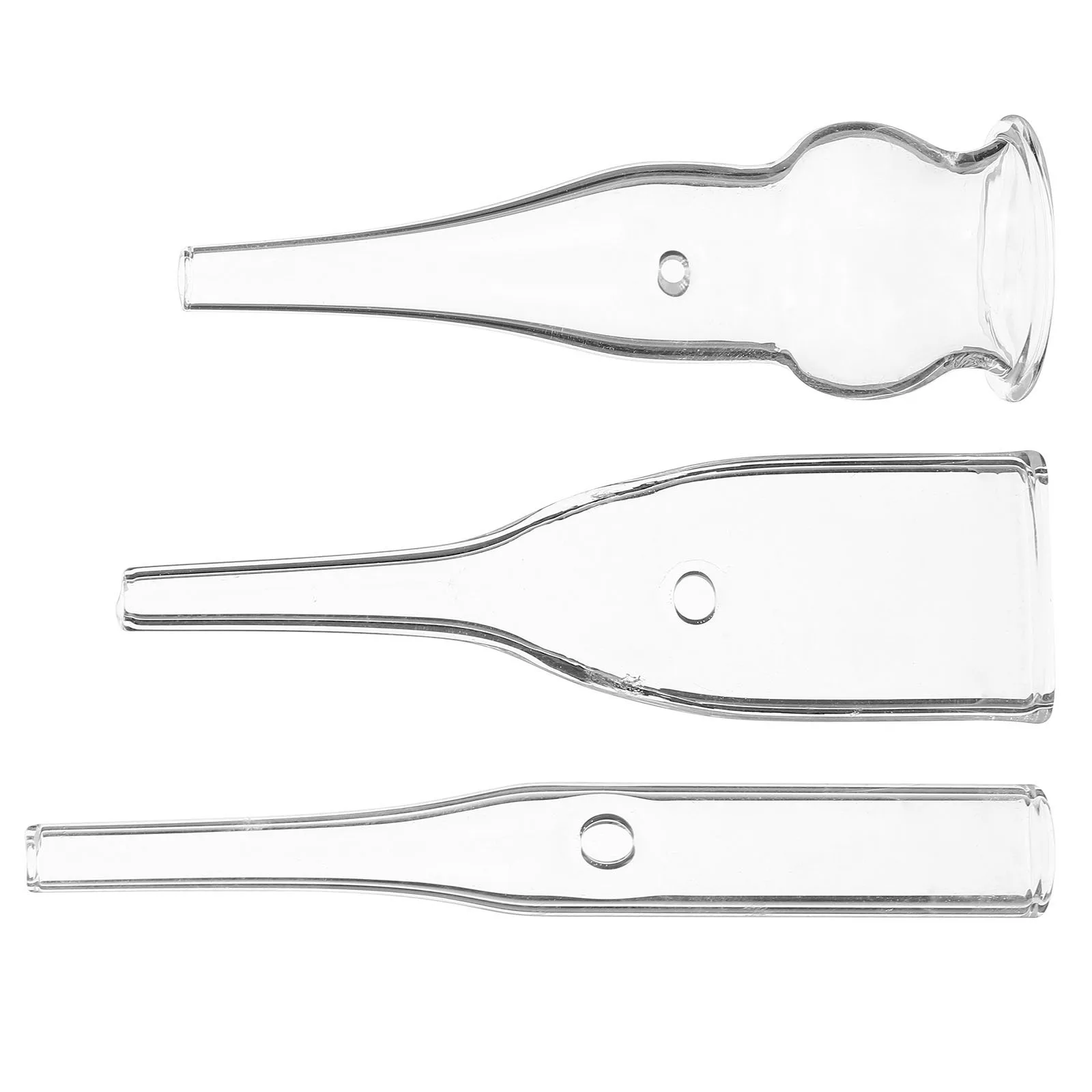 3 Stuks Mee-eter Verwijderen Glazen Buis Set Herbruikbare Vacuümkoppen Voor Facial Pore Extractor Neus Kin Gezicht Reiniging Schoonheid Machine