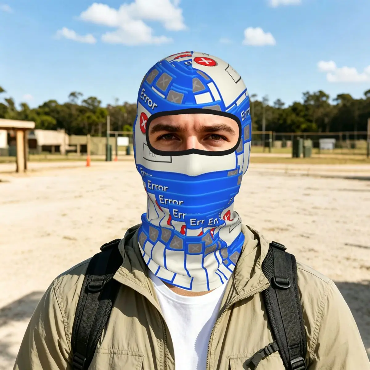 Windows Xp Error Tiled Breathable Balaclava Full Face Mask Sun Protection Neck Gaiter For Motorcycle Cycling Fishing Outdoor