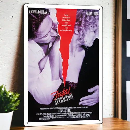 Fatal Attraction (1987) Metal Movie Poster Tin Sign Plaque Film 8