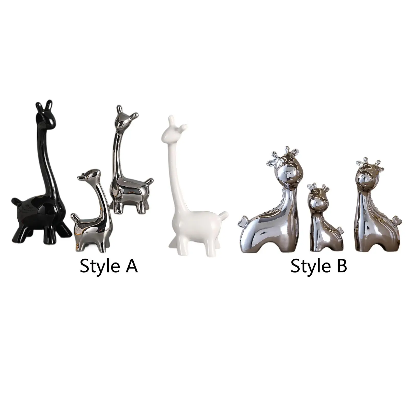 Tabletop Decoration Ceramic Deer Family Statue Set Handicraft