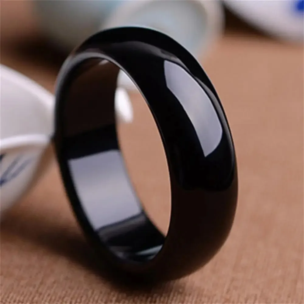 

Natural Brazilian Black Agate Bangle Charm Simple Elegant Exquisite High-grade Luxury Quality Fashion Fine Jewelry Holiday Gifts