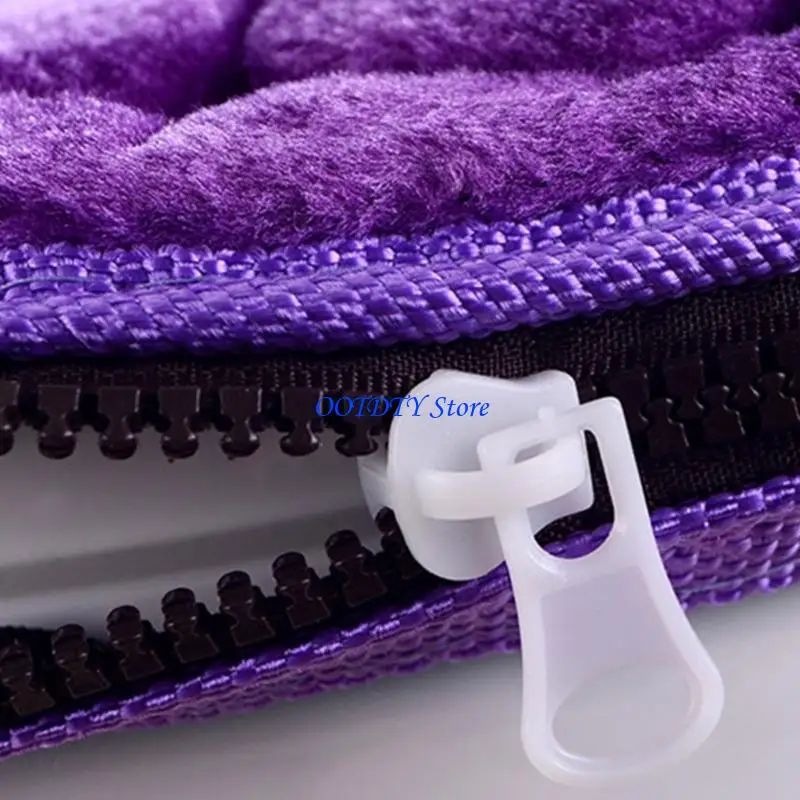 367A Toilet Mat Toilet Cover Pad with Zipper Toilet Cushion Warmer Washable