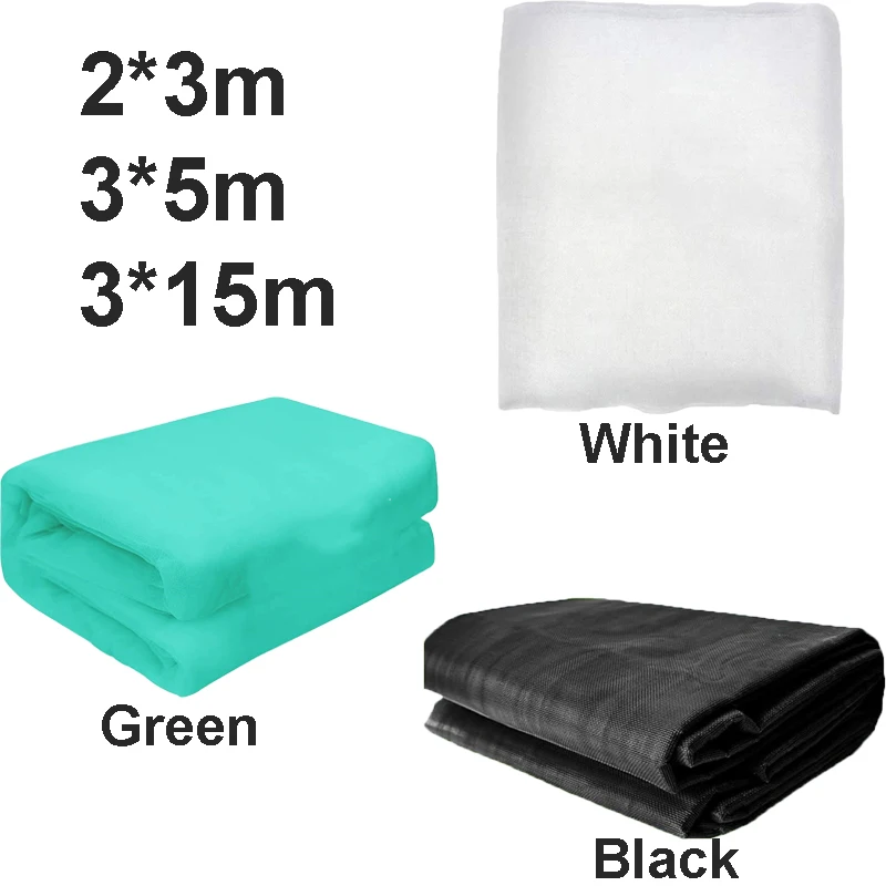 DIY Mosquito Net 2*3 3*5/15m Camping Garden Outdoor Hunt Dormitory Picnic Cut Fit Size Mosquito Nets White Green Black Netting