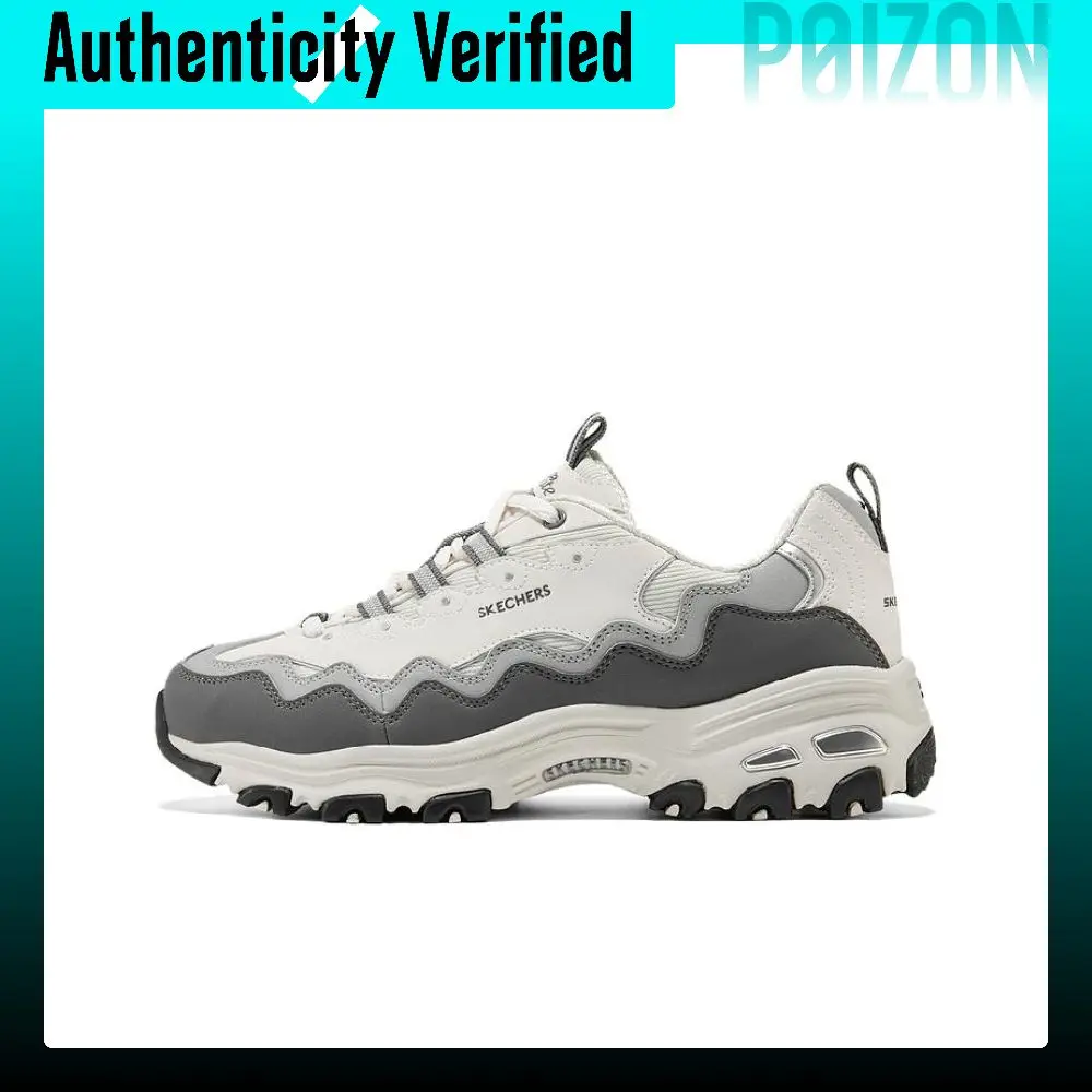 Skechers DLITES Mesh, Artificial Leather Slip Resistant, Abrasion Resistant, Breathable, Support, Height Increasing 150725-LTGY