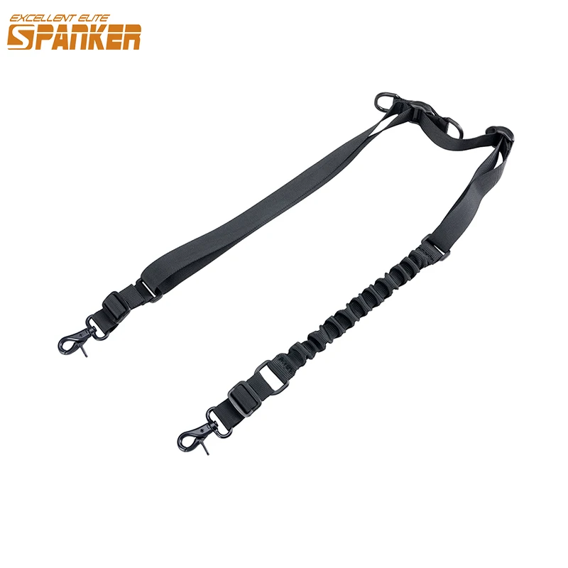 Eccellente ELITE SPANKER Tattico Airsoft Gun Rope Multi-Mission 1 / 2 Punti Sling Cintura per Pistola Regolabile Durevole