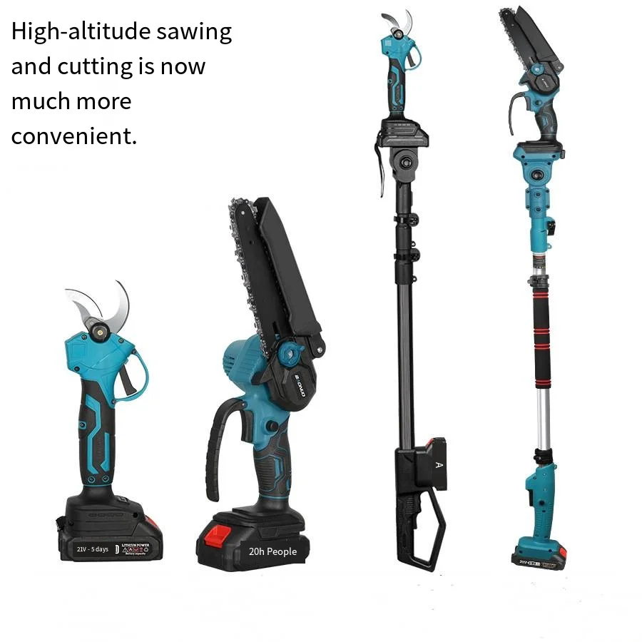 

6-Inch Electric Chain Saw 2.5cm Electric Pruning Shears 2.2 Meters Telescopic Extension Rod Potatore Elettrico Telescopio Scie