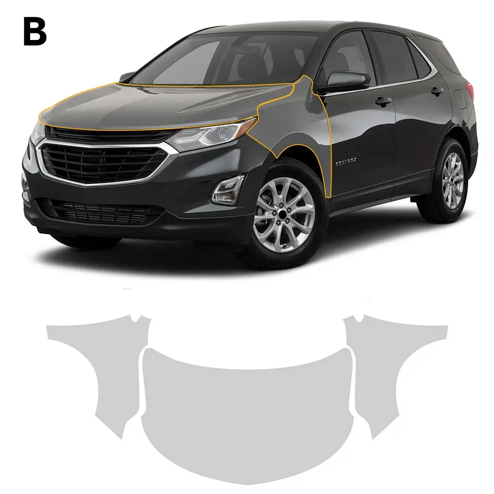 

For Chevrolet Equinox 2018-2021 TPU Bumper Hood Scratch-Resistant Self-Healing Paint Protection Film Invisible Pre-cut PPF ﻿Kit
