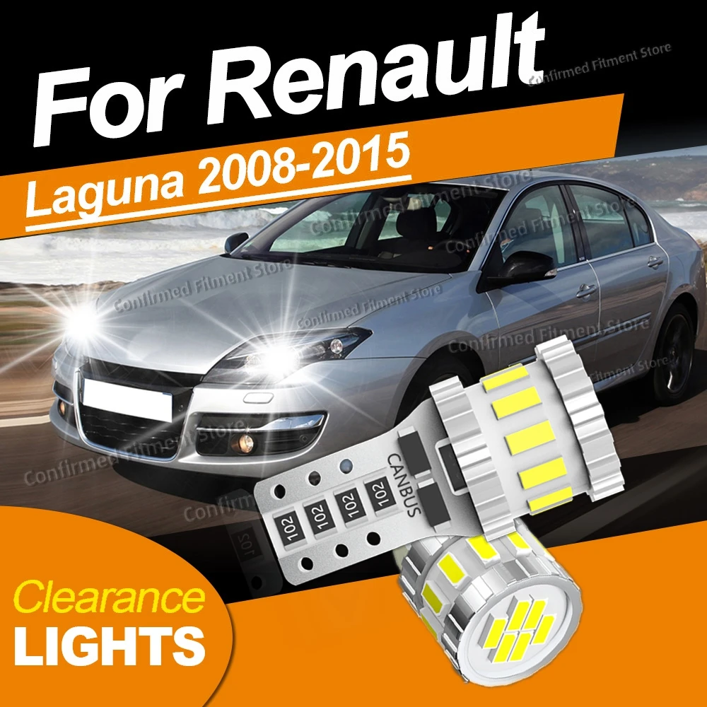 

Для Renault Laguna 3 III MK3 2008 2009 2010 2011 2012 2013 2014 2015 2 шт. Новые лампы T10 3014 Canbus Автомобильные светодиодные габаритные огни