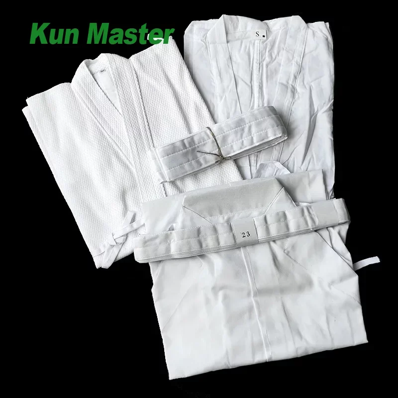 

Hakama Martial Arts Apanese Kendo Laido Aikido Hapkido Hakama Martial Arts Uniform Kendogi+Hakama+underwear+belt) black And Blue