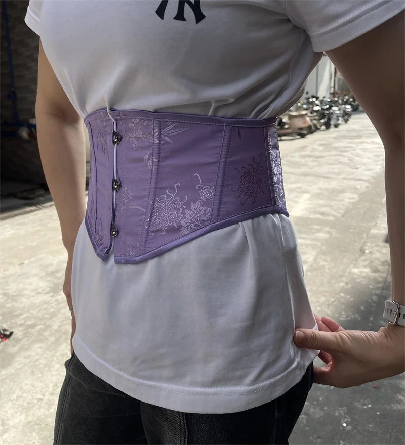 

Корсеты для тренировки талии, женские сексуальные корсеты для похудения, короткий жаккардовый корсет под грудью, бюстье и корсеты на шнуровке