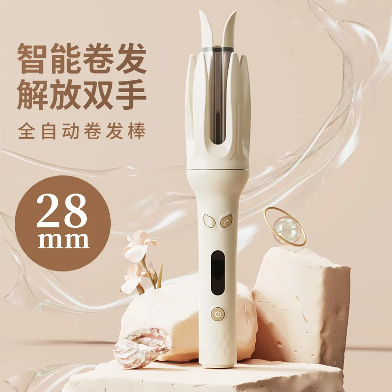 Somenie Automatic Curling Iron, Negative‑Ion Big Wave Rotating Hair Curler, Long‑Lasting Styling Hair Styler
